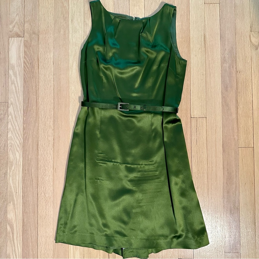 Ann Taylor - Green Silk Sheath Dress